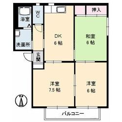 ヴェルデュール日吉台　Ａ棟の物件間取画像